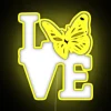 RGB Neon Sign Art Displaying Love for Nature's Beautiful Butterfly Species