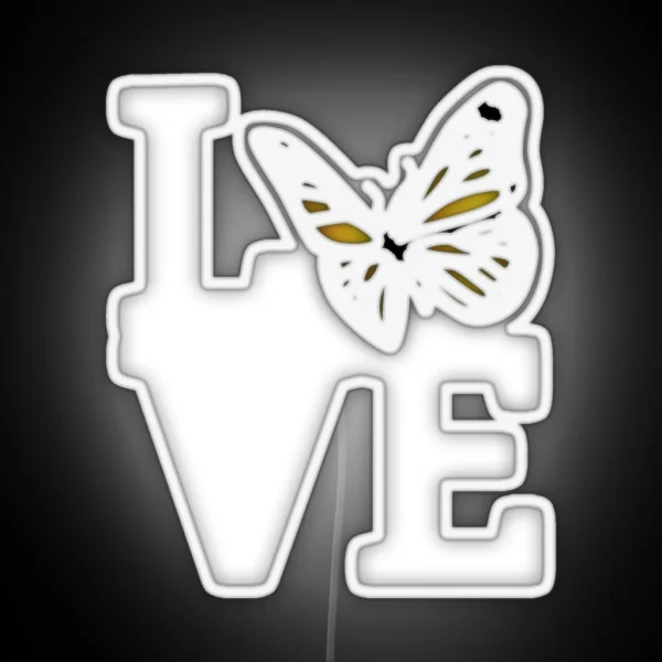 Love Butterfly Insect Nature Lover Gift Monarch Butterfly Gear RGB Neon Sign