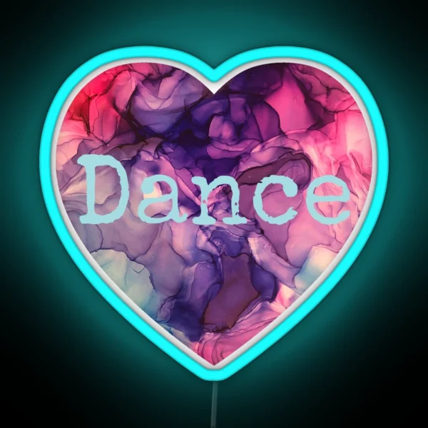 Love Dance Purple Pink And Blue Alcohol Ink RGB Neon Sign