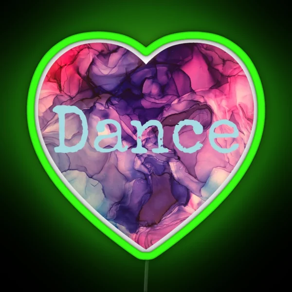 Love Dance Purple Pink And Blue Alcohol Ink RGB Neon Sign