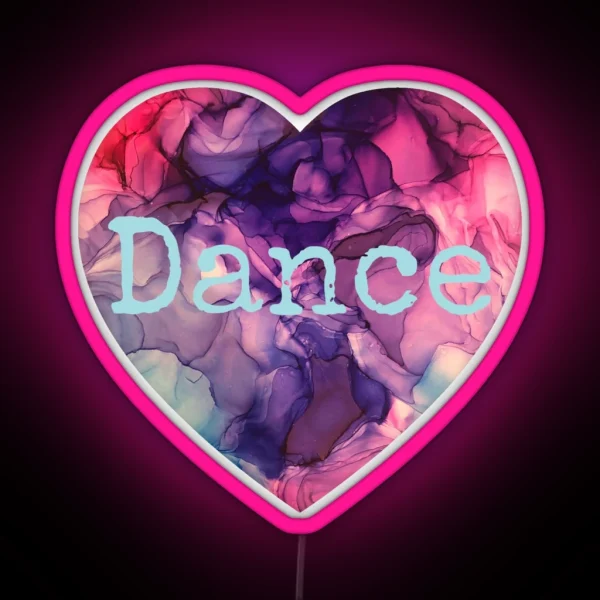 Love Dance Purple Pink And Blue Alcohol Ink RGB Neon Sign