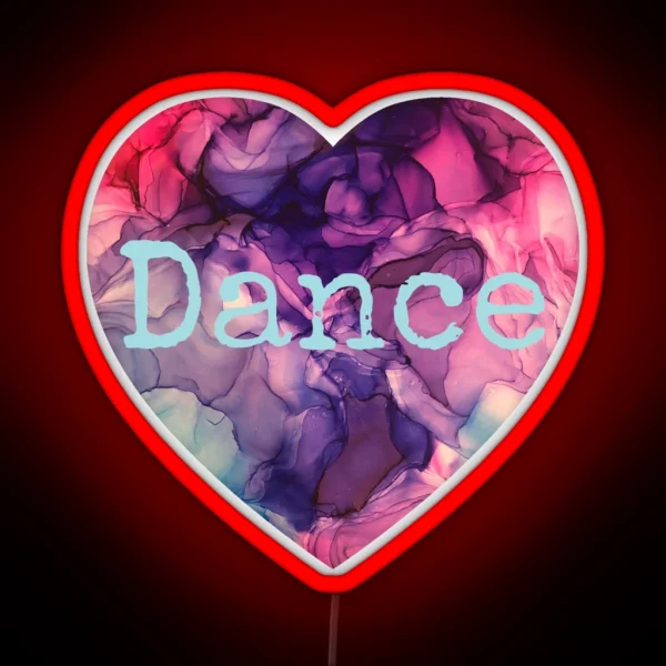 Love Dance Purple Pink And Blue Alcohol Ink RGB Neon Sign