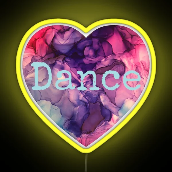 Love Dance Purple Pink And Blue Alcohol Ink RGB Neon Sign