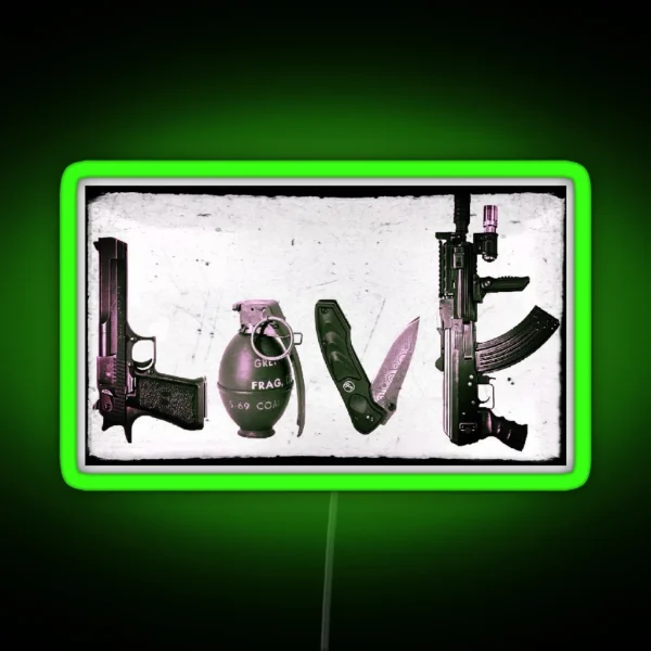 LOVE GUNS RGB Neon Sign