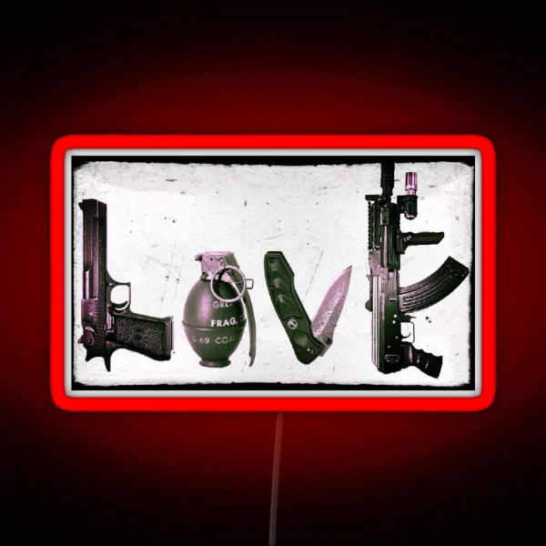 LOVE GUNS RGB Neon Sign