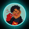 Neon Superboy Sign with RGB Colors Expressing Endless Love Quote