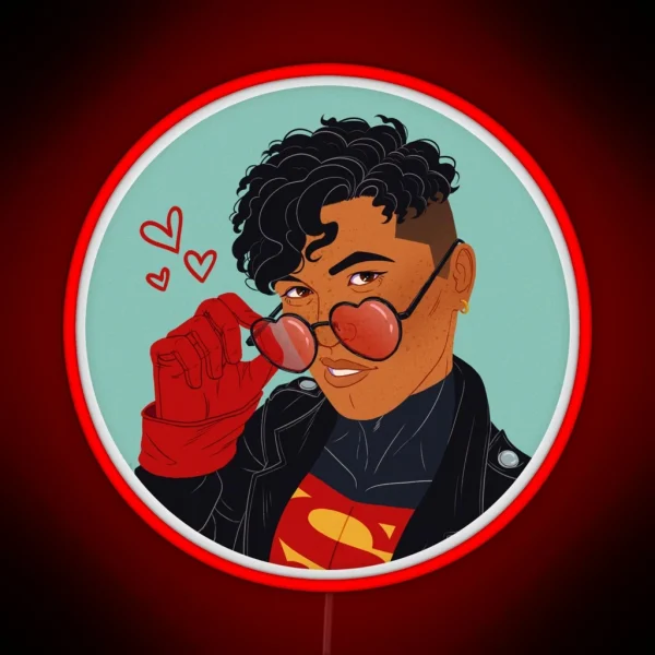 Love Is Stored In The Superboy RGB Neon Sign