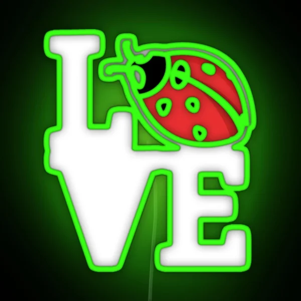 Love Ladybug Insect Nature Lover Bug Gift Ladybug Gear RGB Neon Sign