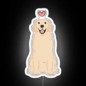 LOVE Light Golden Retriever RGB Neon Sign