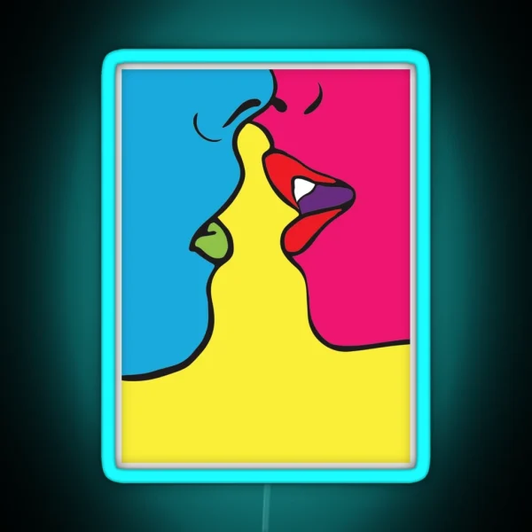 Love Pop Art RGB Neon Sign