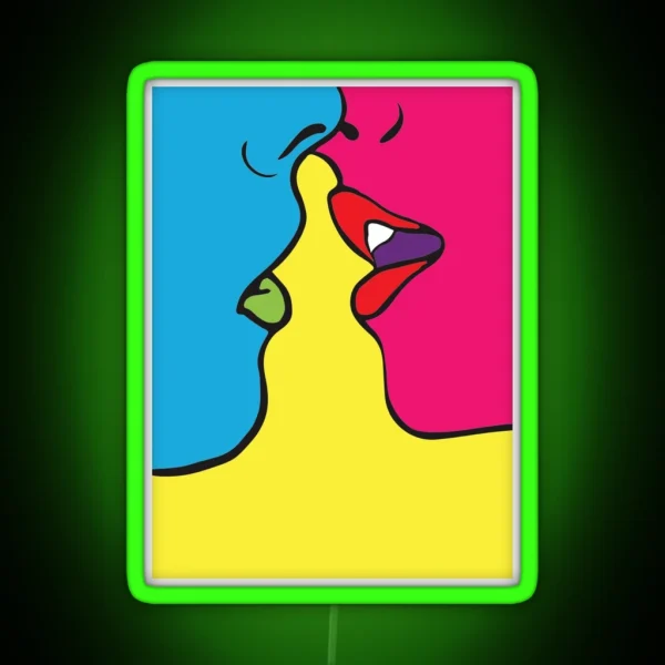 Love Pop Art RGB Neon Sign