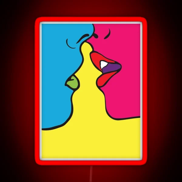 Love Pop Art RGB Neon Sign