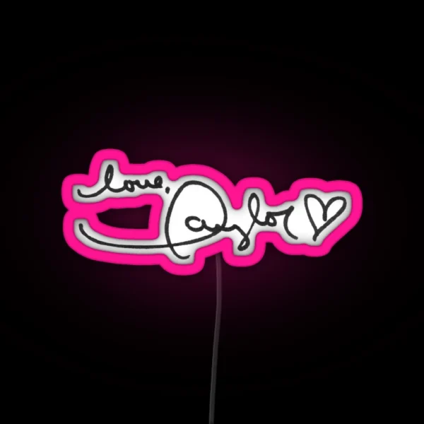 Love TS Signature RGB Neon Sign