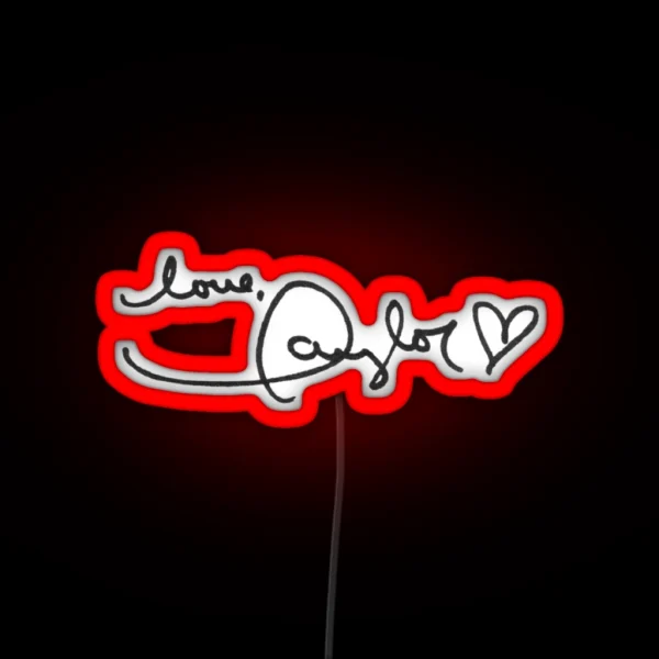 Love TS Signature RGB Neon Sign