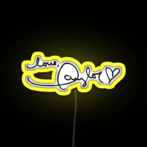 Love TS Signature RGB Neon Sign