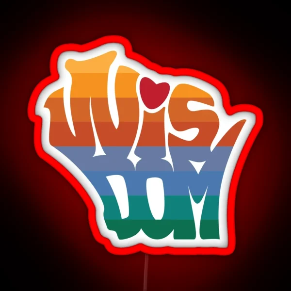 Love Wisconsin Wisdom Sunset Sunrise Water RGB Neon Sign