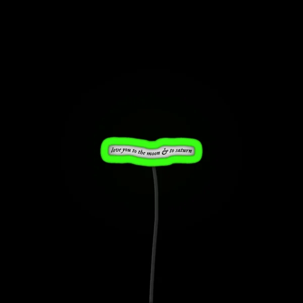 Love You To The Moon And To Saturn RGB Neon Sign