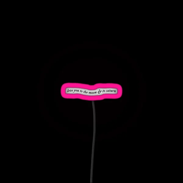 Love You To The Moon And To Saturn RGB Neon Sign