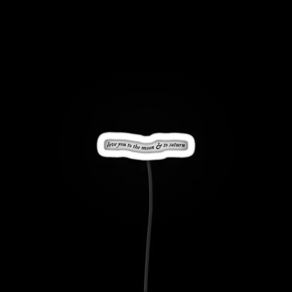 Love You To The Moon And To Saturn RGB Neon Sign