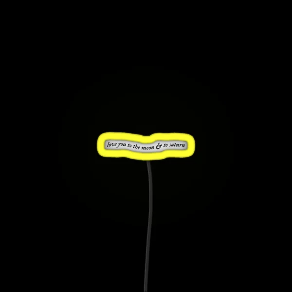 Love You To The Moon And To Saturn RGB Neon Sign