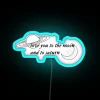 Galaxy Inspired RGB Neon Sign with Lunar Love Message Display