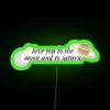 Galaxy of Love Neon Sign with Rainbow Colored Saturn Design