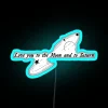 Taylor Swift's celestial love song inspiration in vibrant RGB neon lighting
