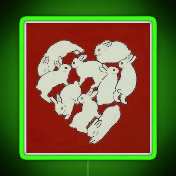Lovecore Rabbits RGB Neon Sign
