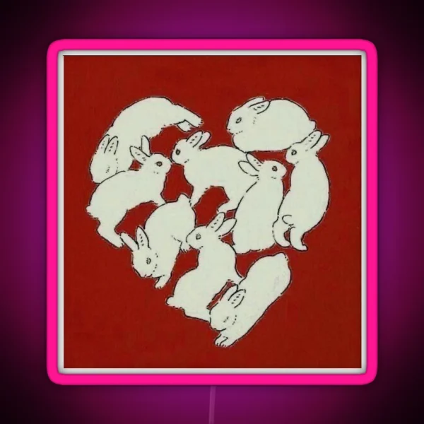 Lovecore Rabbits RGB Neon Sign