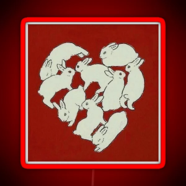 Lovecore Rabbits RGB Neon Sign