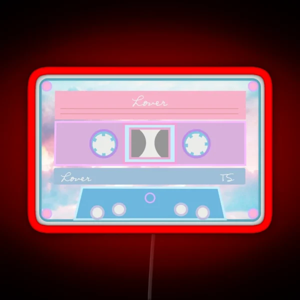 Lover Cassette Tape RGB Neon Sign