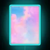 Vibrant lover clouds colorful LED sign for modern bedroom decor.