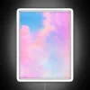 Romantic Love Clouds Rainbow Colored Neon Sign with Soft Lighting Effects