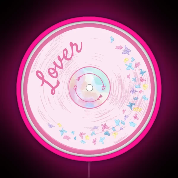 Lover Vinyl Record Taylor Swift RGB Neon Sign