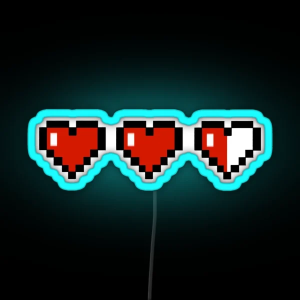 LOZ Hearts RGB Neon Sign