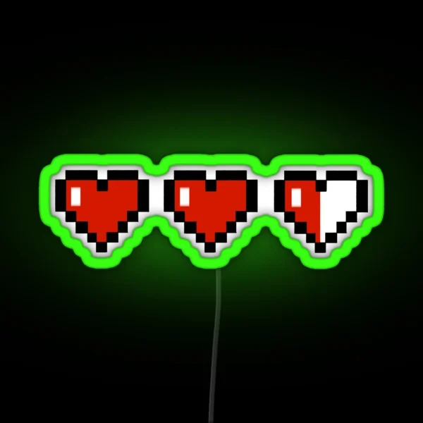 LOZ Hearts RGB Neon Sign