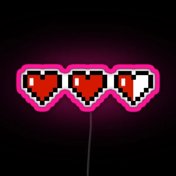 LOZ Hearts RGB Neon Sign
