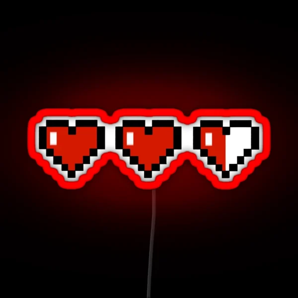 LOZ Hearts RGB Neon Sign