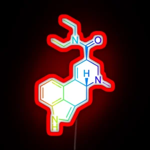 LSD Molecule Psychedelic RGB Neon Sign