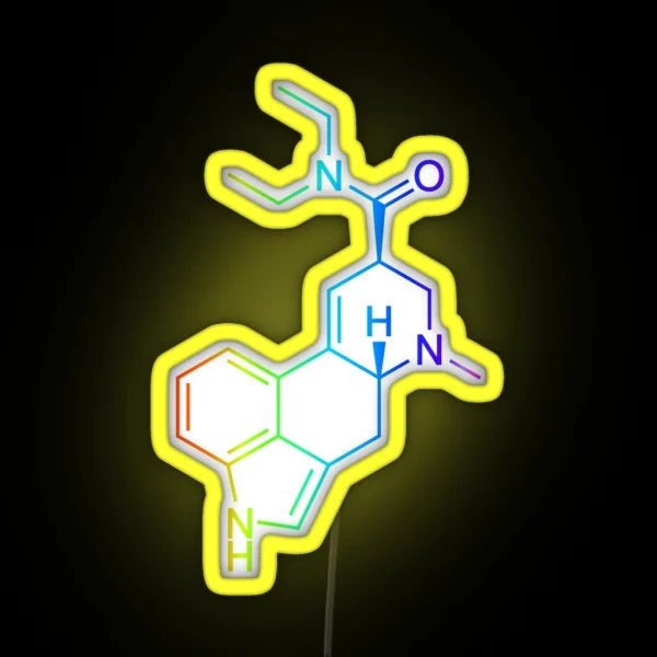 LSD Molecule Psychedelic RGB Neon Sign