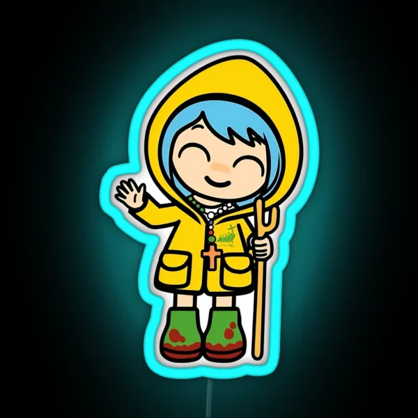 Luce Catholic Jubilee Anime Mascot RGB Neon Sign