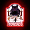 Add futuristic ambiance to your space with this LED Lucipurr.
