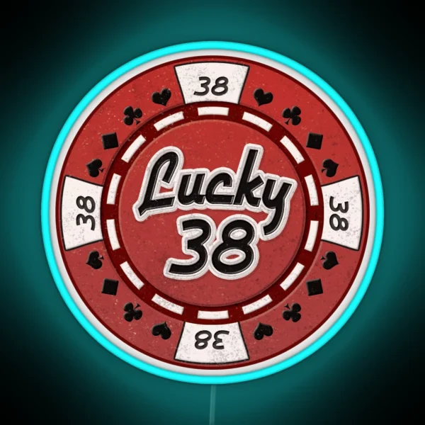 Lucky 38 Chip Led RGB Neon Sign