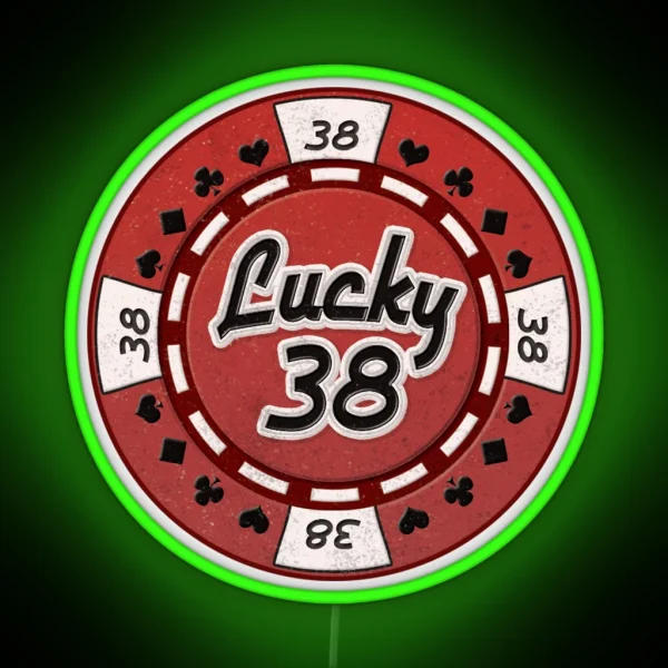 Lucky 38 Chip Led RGB Neon Sign