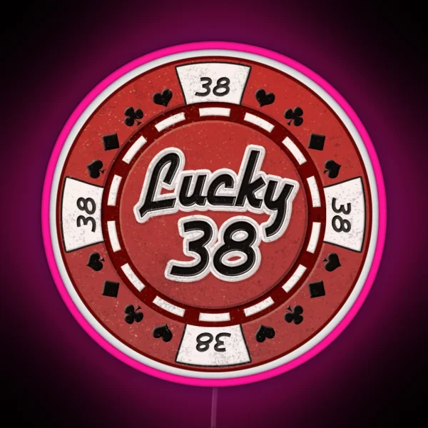 Lucky 38 Chip Led RGB Neon Sign