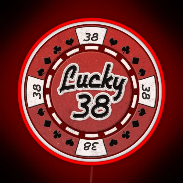 Lucky 38 Chip Led RGB Neon Sign