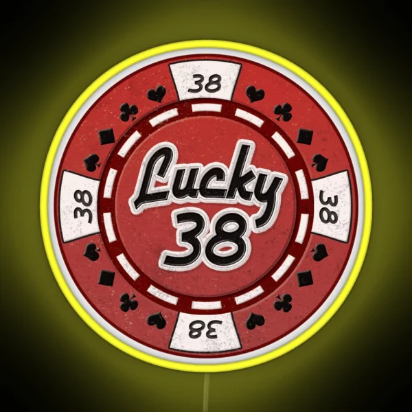 Lucky 38 Chip Led RGB Neon Sign