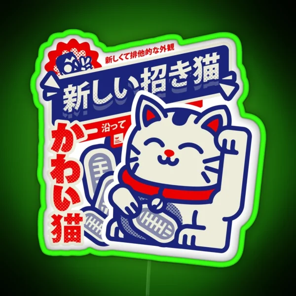 LUCKY CAT RGB Neon Sign