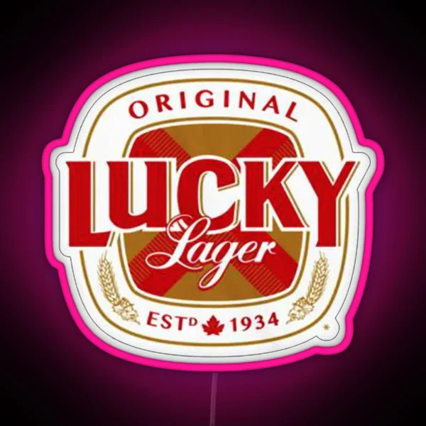 Lucky Lager San Francisco Beer Logo RGB Neon Sign