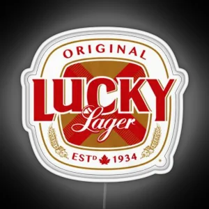 Lucky Lager San Francisco Beer Logo RGB Neon Sign